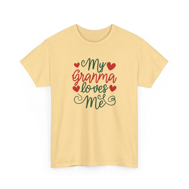 My Granma Loves Me Unisex Cotton Tee - Heartfelt Gift - Under the Stars Babe