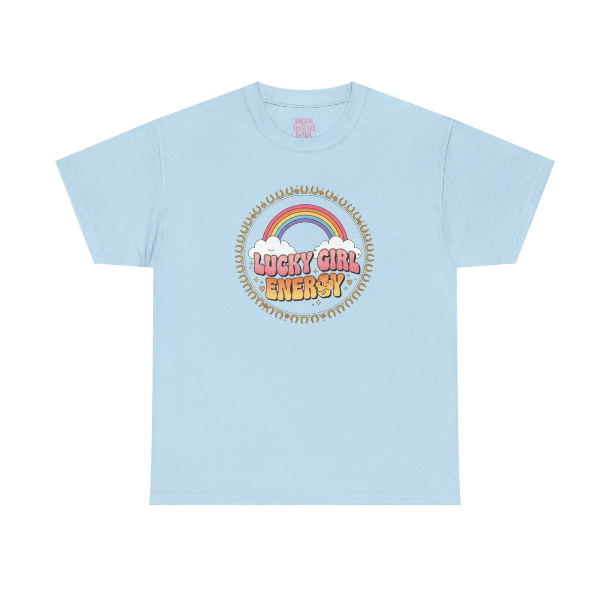 Lucky Girl Energy Retro Rainbow T-Shirt - underthestarsbabe