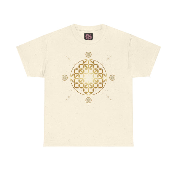 Gold Flower Of Life Unisex Graphic Tee