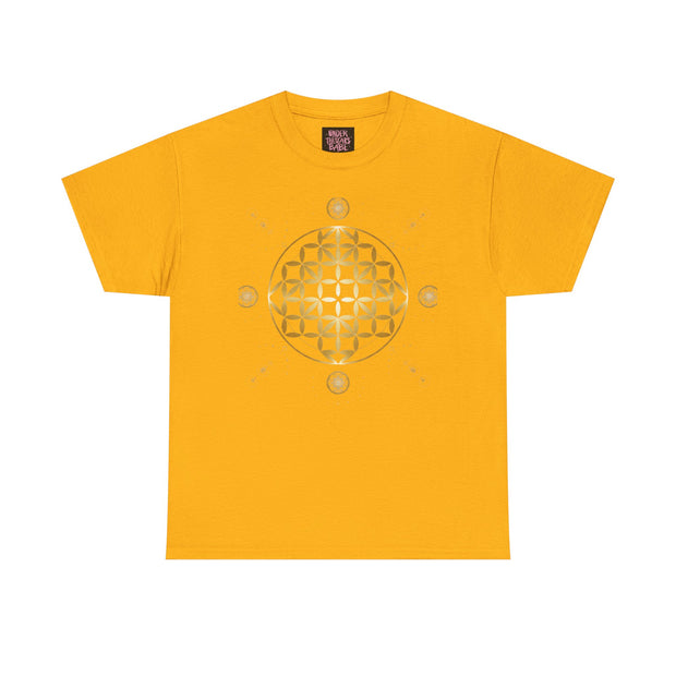 Gold Flower Of Life Unisex Graphic Tee