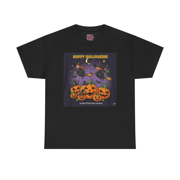 Unisex Halloween Tee, Fun Halloween Shirt, Pumpkin Graphic Tee, Witch Design Shirt, Spooky Season Apparel, Halloween Gift