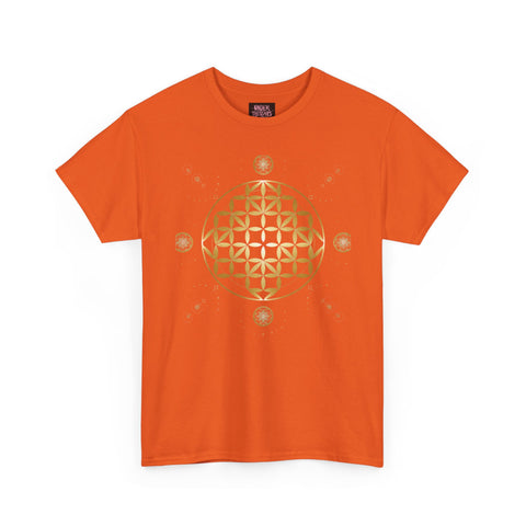 Gold Flower Of Life Unisex Graphic Tee