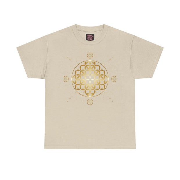Gold Flower Of Life Unisex Graphic Tee