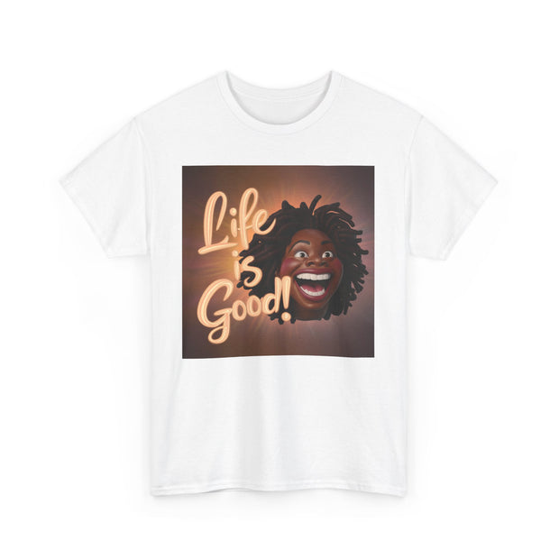 Life is Good Lady Unisex Heavy Cotton Tee - Casual - Under the Stars Babe