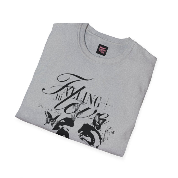 Falling in Love Unisex Softstyle T-Shirt - Romantic & Soft - Under the Stars Babe
