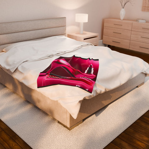 Beauty Is Within Velveteen Plush Blanket