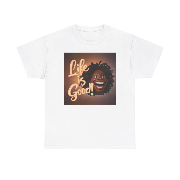 Life is Good Lady Unisex Heavy Cotton Tee - Casual - Under the Stars Babe