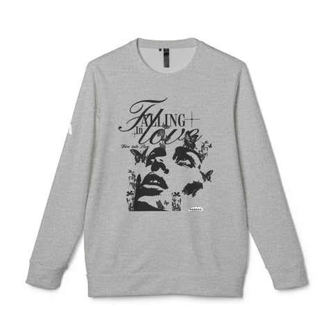 Falling In Love Adidas® Unisex Fleece Crewneck Sweatshirt - Under The Stars Babe