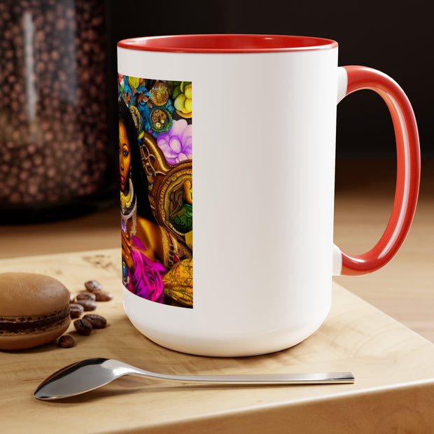 Goddess Oshun Two-Tone Mug 15oz - Under the Stars Babe