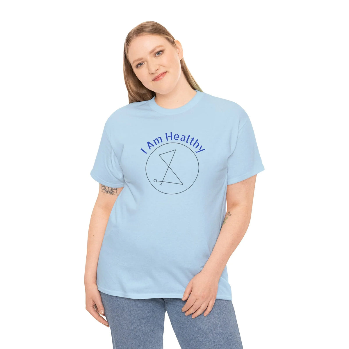 I AM Healthy Sigil Healing T-Shirt — Spiritual Wellness Tee - underthestarsbabe