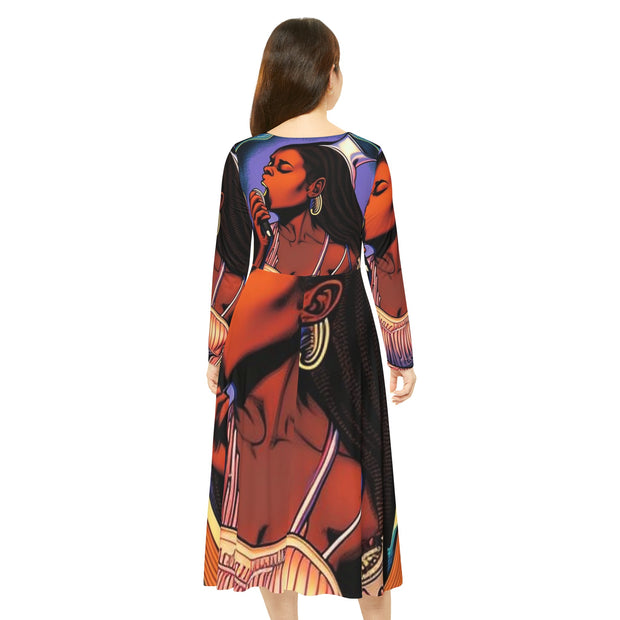 Blues Baby Long Sleeve Dance Dress - Under the Stars Babe