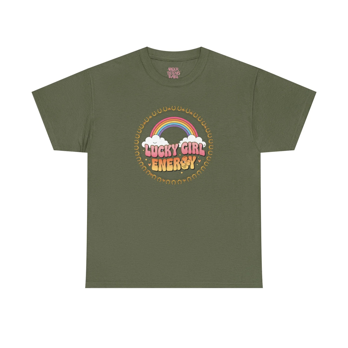 Lucky Girl Energy Retro Rainbow T-Shirt - underthestarsbabe