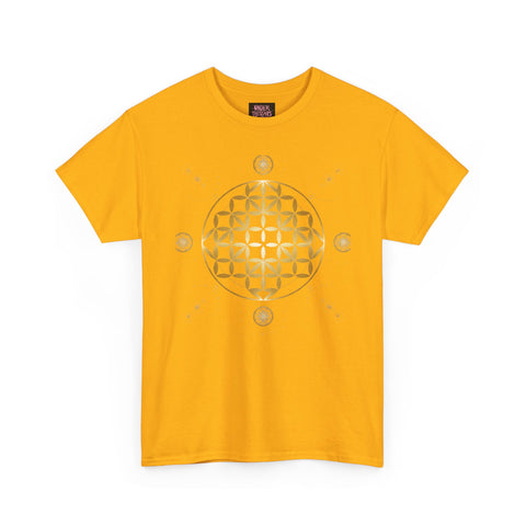 Gold Flower Of Life Unisex Graphic Tee