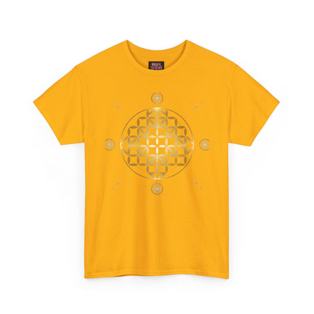 Gold Flower Of Life Unisex Graphic Tee