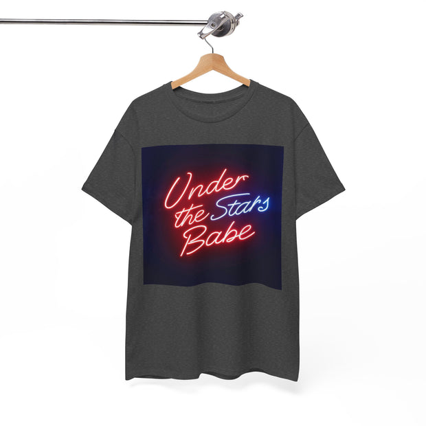 Neon Under the Stars Babe Heavy Cotton Tee - Bold & Trendy