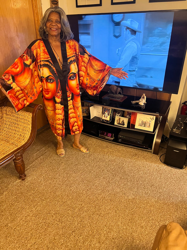 Lakshmi Long Sleeve Kimono Robe - Luxe & Flowing - Under the Stars Babe