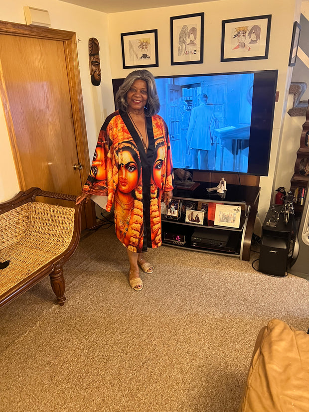 Lakshmi Long Sleeve Kimono Robe - Luxe & Flowing - Under the Stars Babe