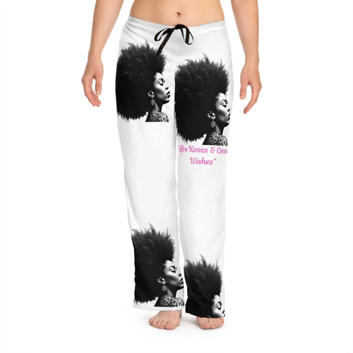 Celestial Loungewear Afro Kisses Cocoa Wishes Pajama Pants - underthestarsbabe
