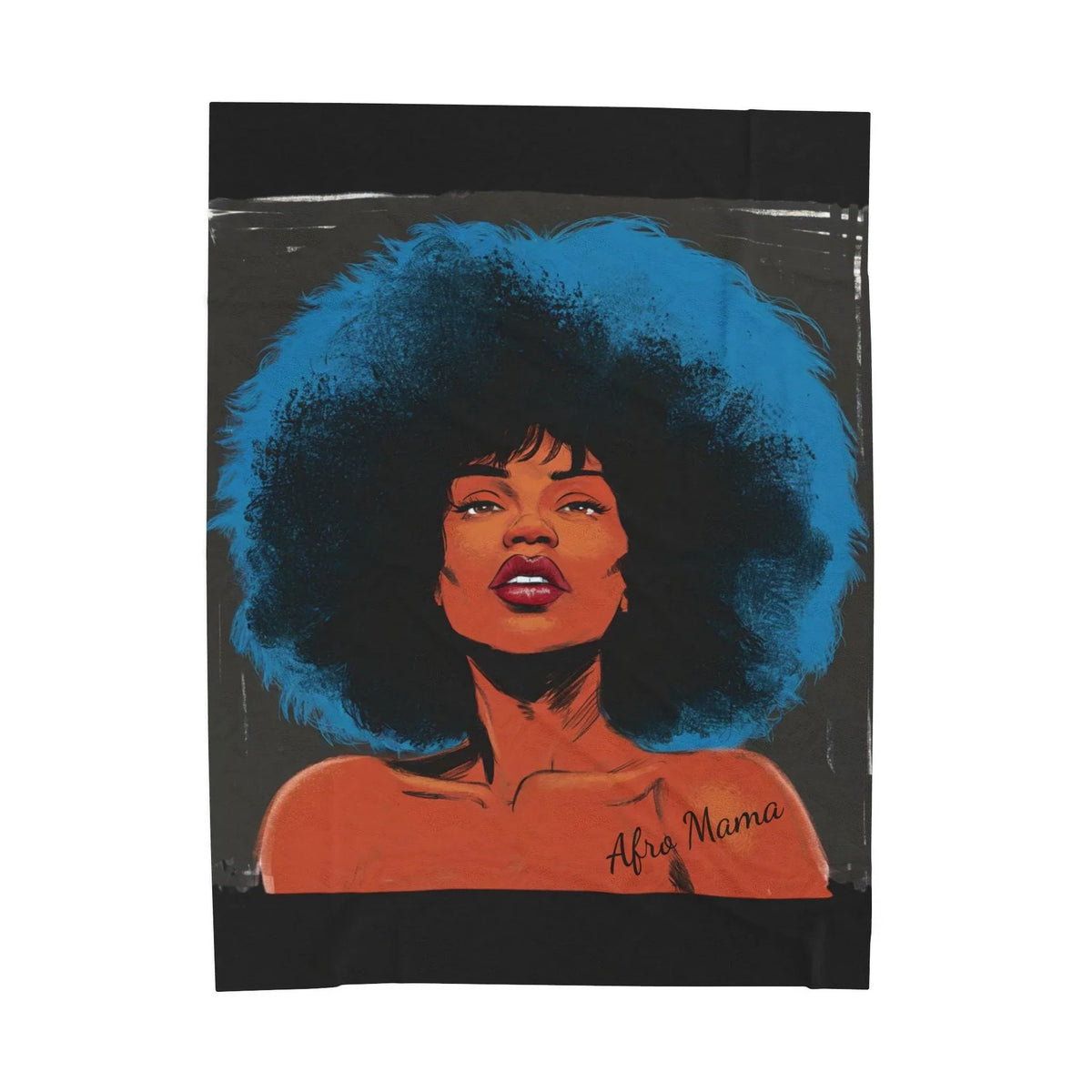 Afro Mama Velveteen Plush Blanket - underthestarsbabe