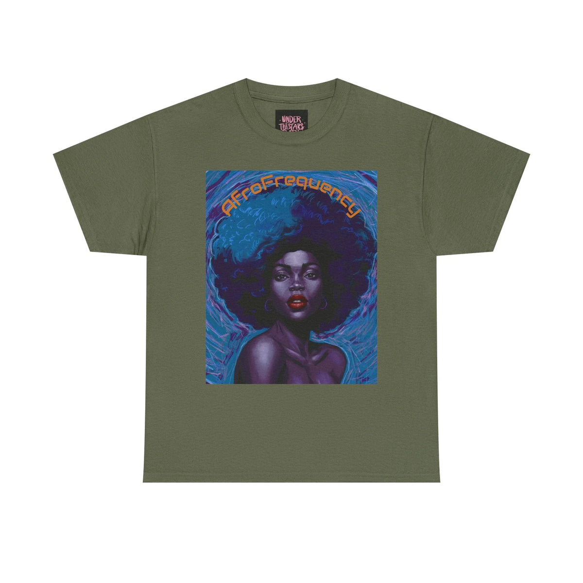 Artistic Afrofrequency Unisex T-Shirt - Vibrant Energy Design - underthestarsbabe