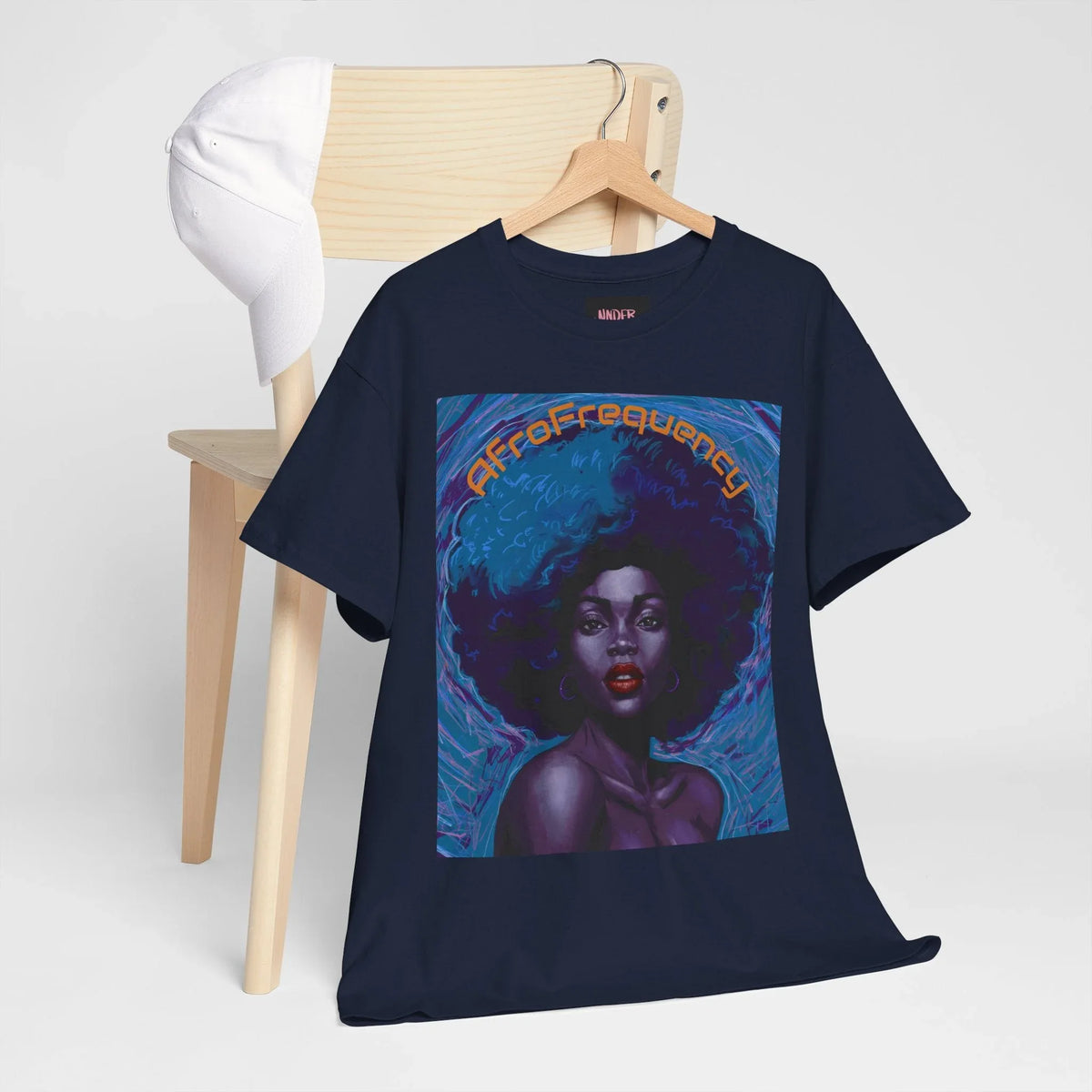 Artistic Afrofrequency Unisex T-Shirt - Vibrant Energy Design - underthestarsbabe