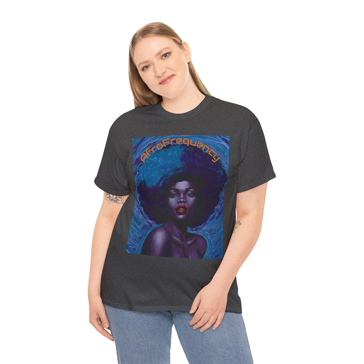 Artistic Afrofrequency Unisex T-Shirt - Vibrant Energy Design - underthestarsbabe