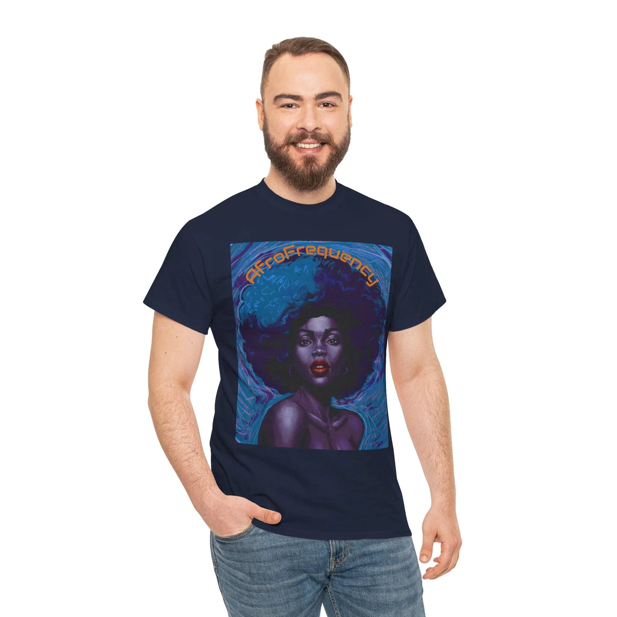 Artistic Afrofrequency Unisex T-Shirt - Vibrant Energy Design - underthestarsbabe