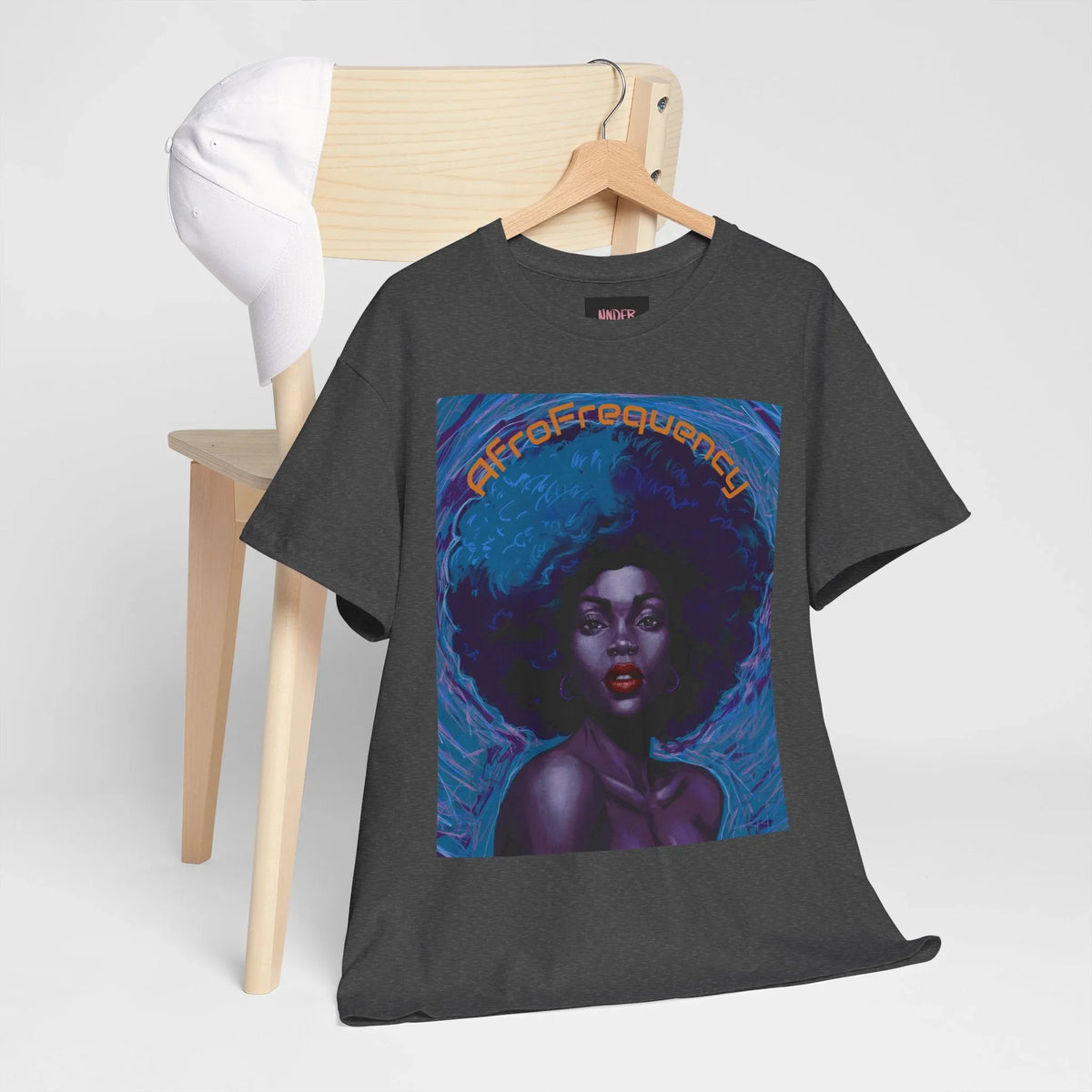 Artistic Afrofrequency Unisex T-Shirt - Vibrant Energy Design - underthestarsbabe