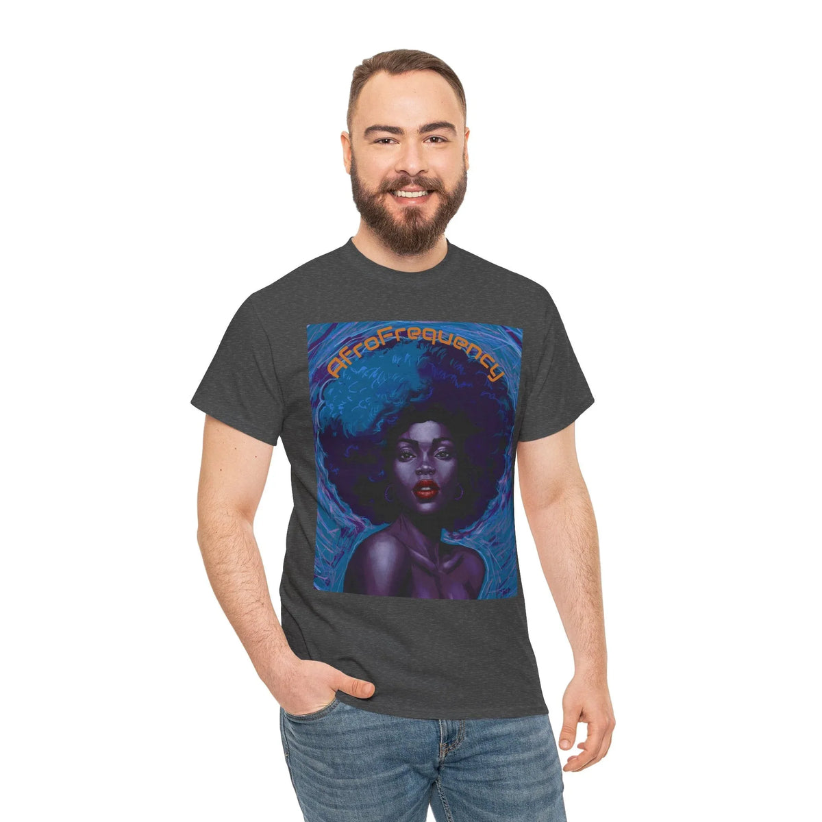 Artistic Afrofrequency Unisex T-Shirt - Vibrant Energy Design - underthestarsbabe
