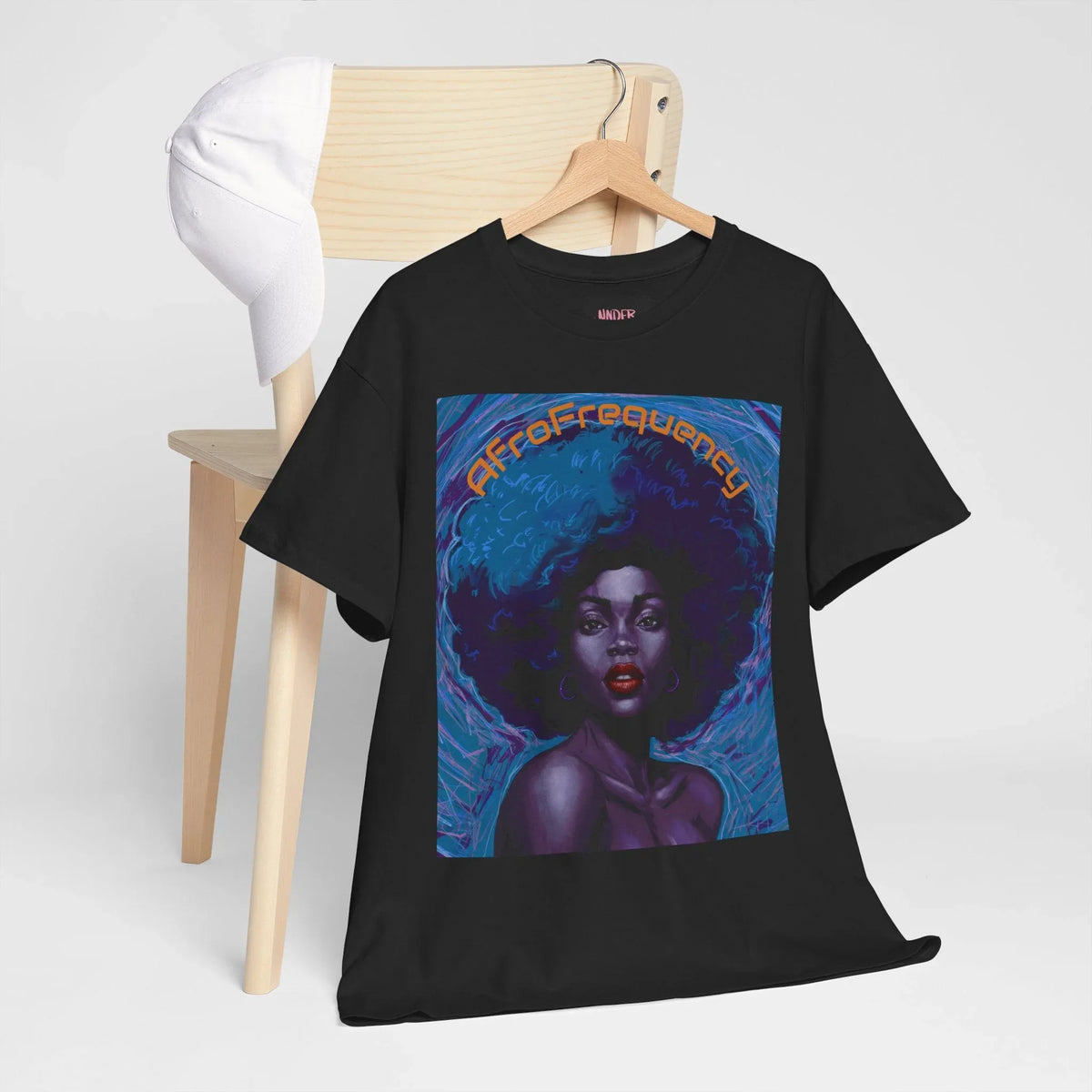Artistic Afrofrequency Unisex T-Shirt - Vibrant Energy Design - underthestarsbabe
