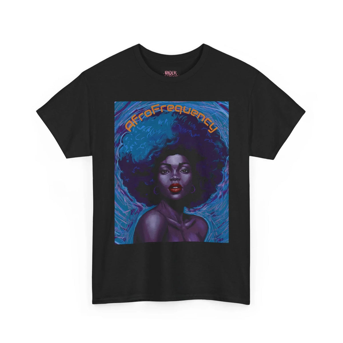 Artistic Afrofrequency Unisex T-Shirt - Vibrant Energy Design - underthestarsbabe