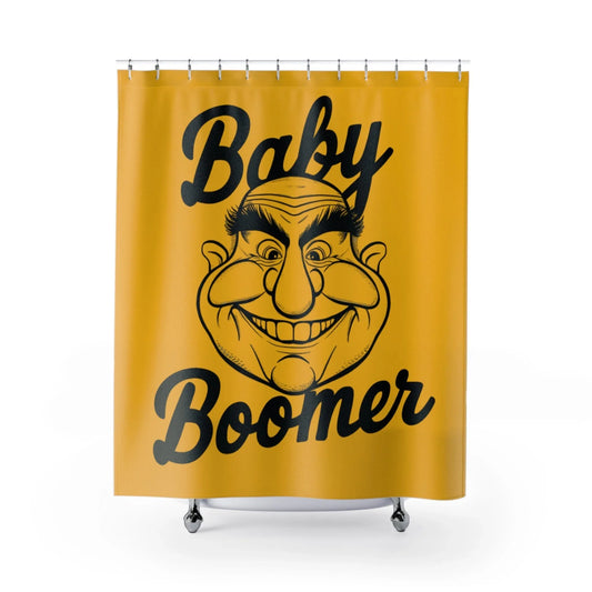 Baby Boomer Design Shower Curtain - Retro & Fun - Under the Stars Babe - underthestarsbabe