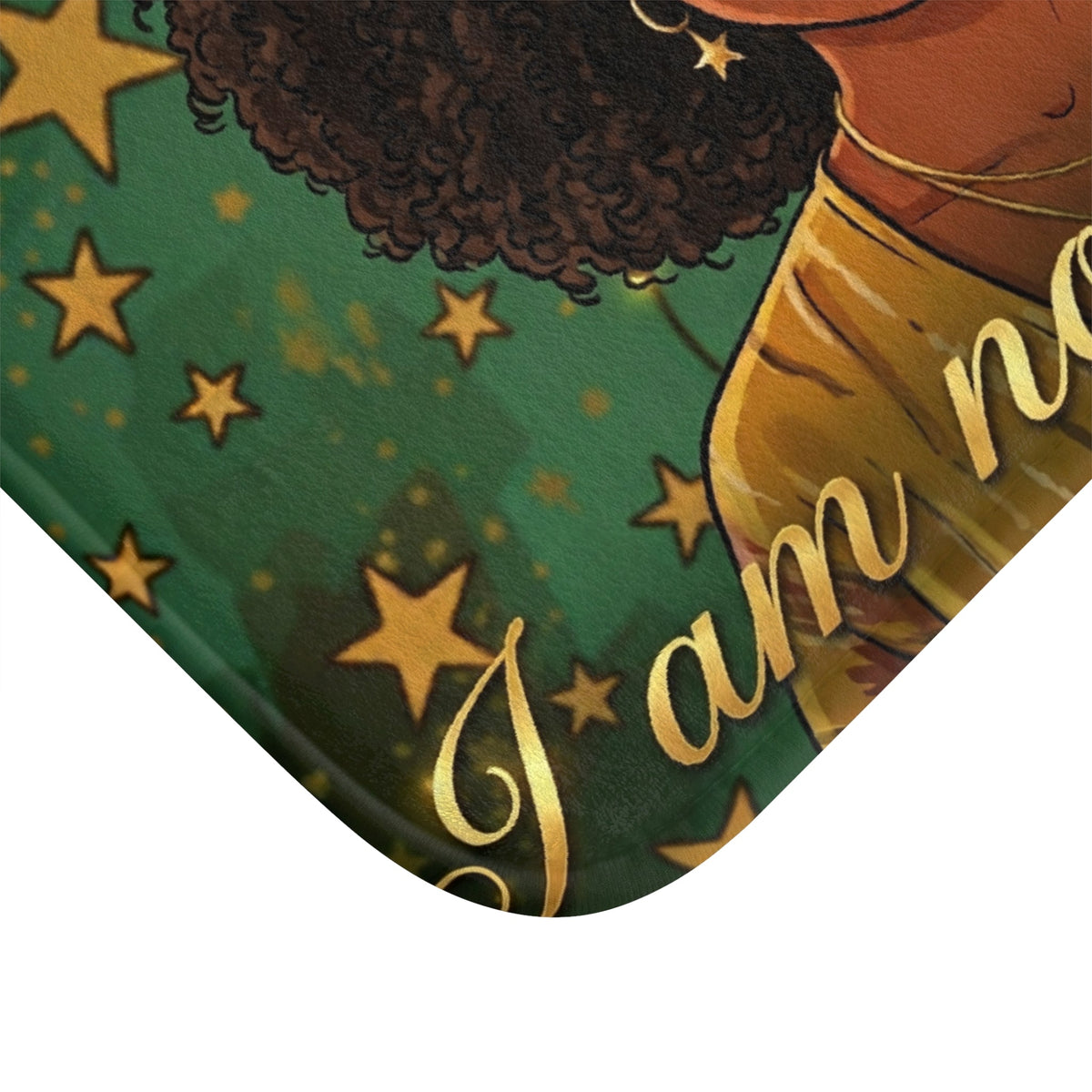 Bath Mat — "I Am Not My Hair" Afro Pride Bathroom Rug - underthestarsbabe