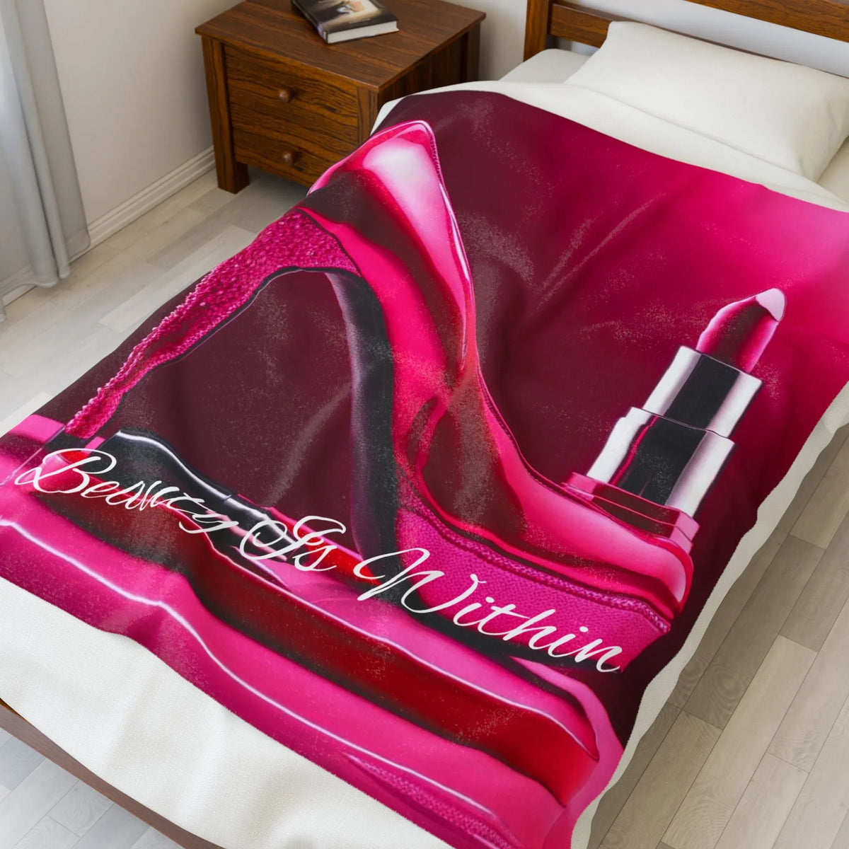 Beauty Is Within Velveteen Plush Blanket - underthestarsbabe