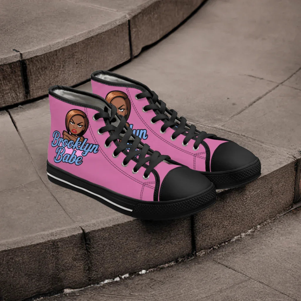 Brooklyn Babe Trendy Hi-Top Sneakers | Under The Stars Babe - underthestarsbabe
