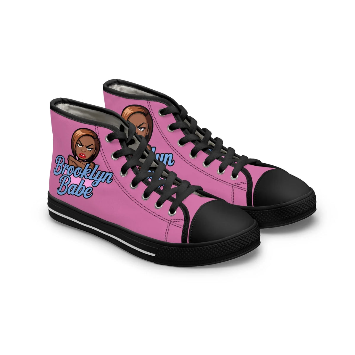 Brooklyn Babe Trendy Hi-Top Sneakers | Under The Stars Babe - underthestarsbabe
