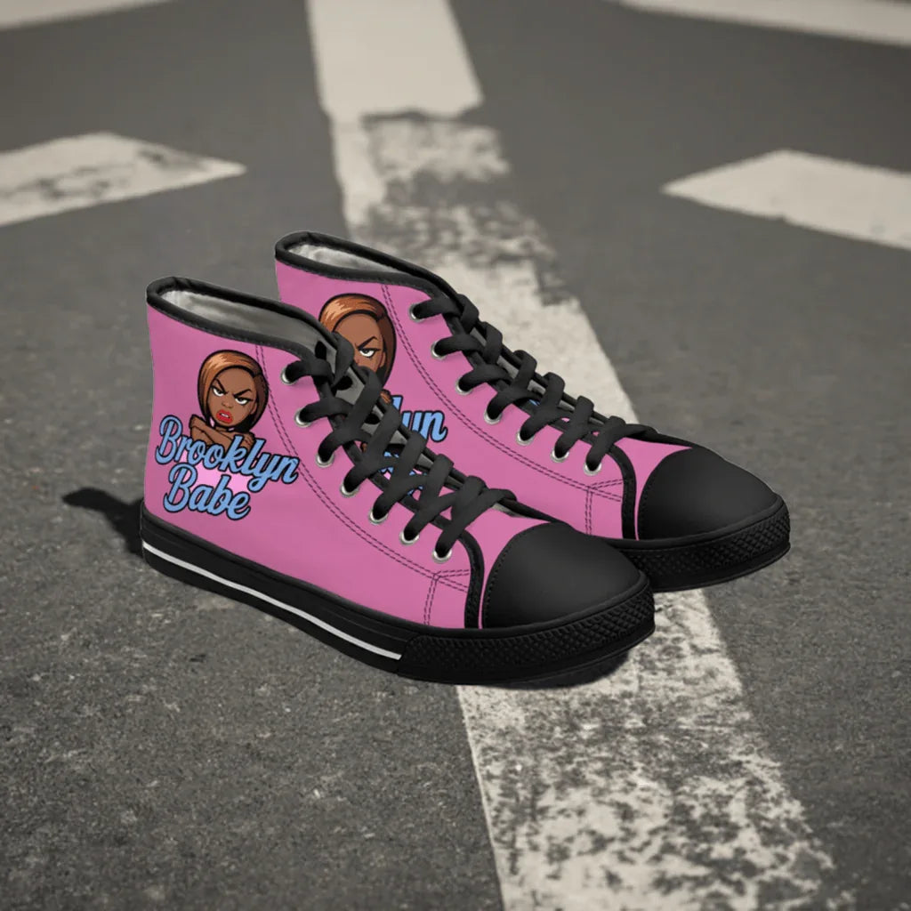 Brooklyn Babe Trendy Hi-Top Sneakers | Under The Stars Babe - underthestarsbabe