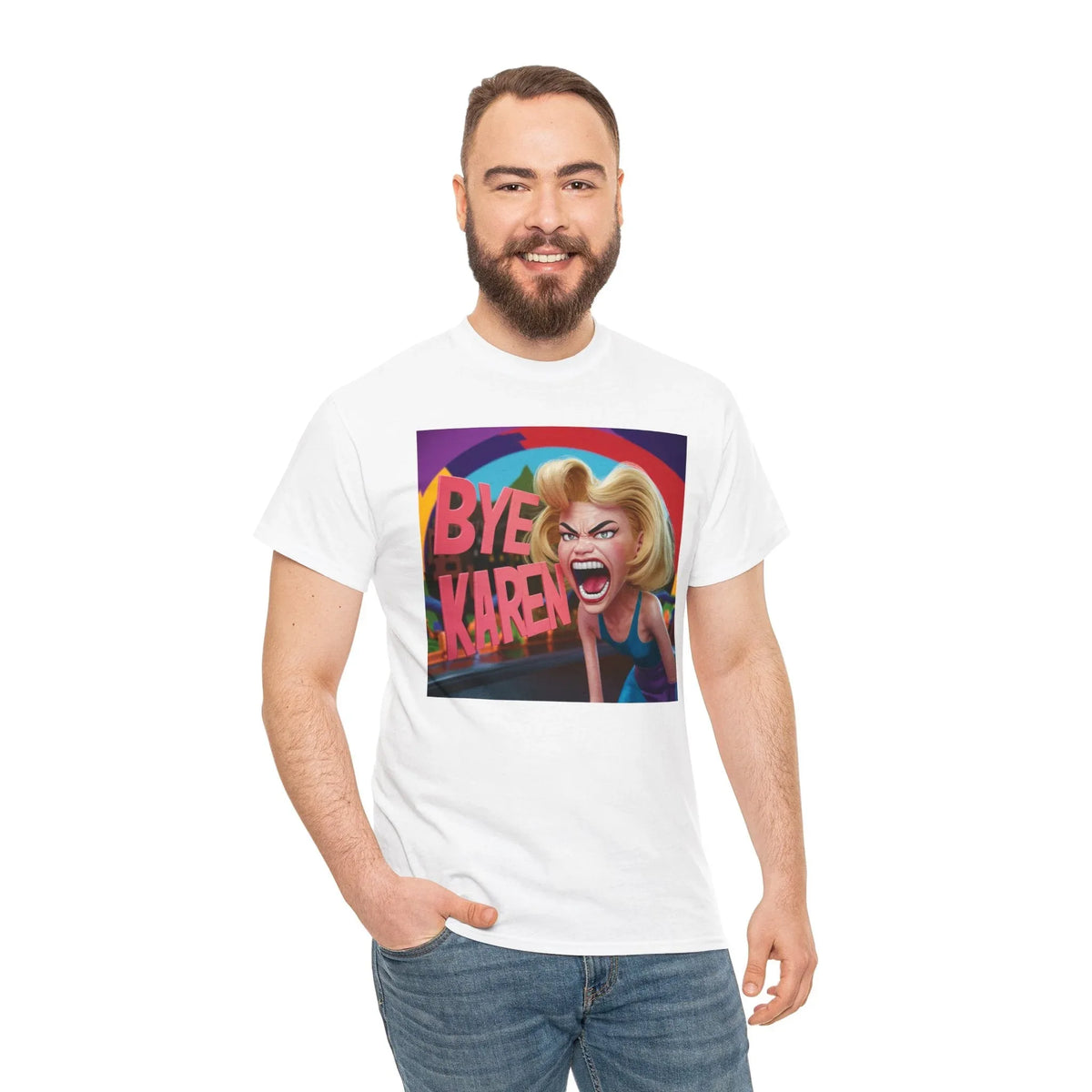 Bye Karen Unisex Heavy Cotton Tee - Funny & Bold - Under the Stars Babe - underthestarsbabe