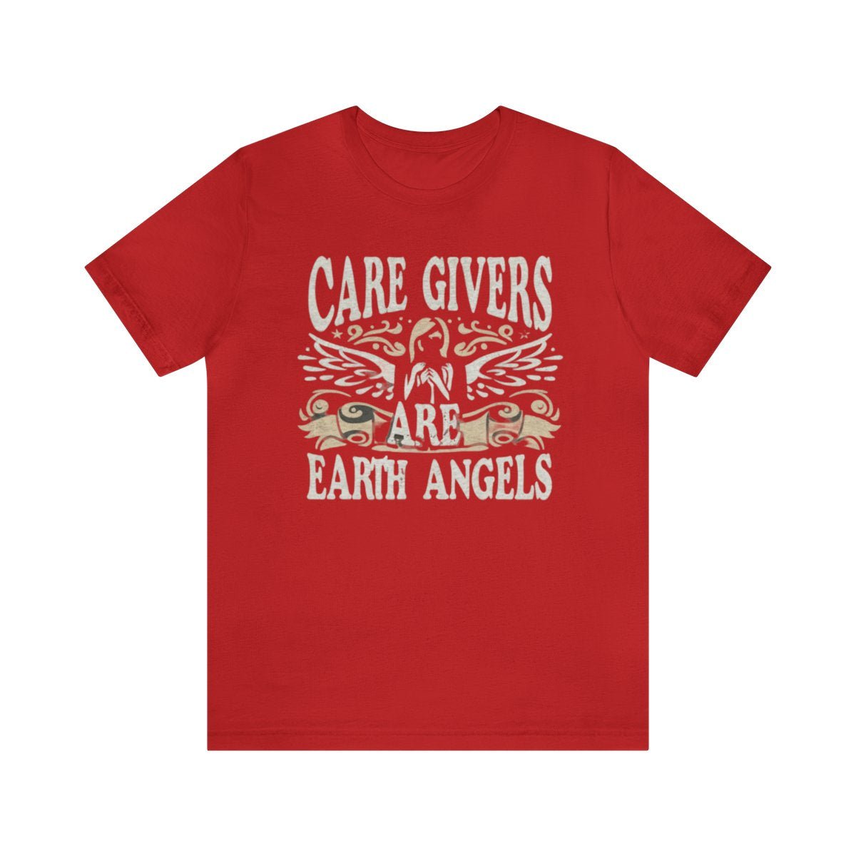 Caregivers Are Earth Angels Jersey Short Sleeve Tee - Soft & Versatile - Under the Stars Babe - underthestarsbabe
