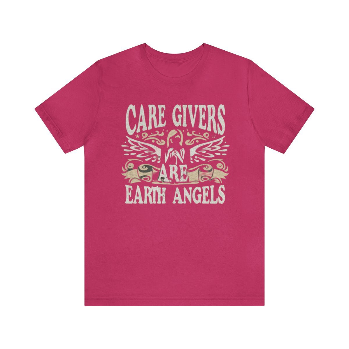 Caregivers Are Earth Angels Jersey Short Sleeve Tee - Soft & Versatile - Under the Stars Babe - underthestarsbabe