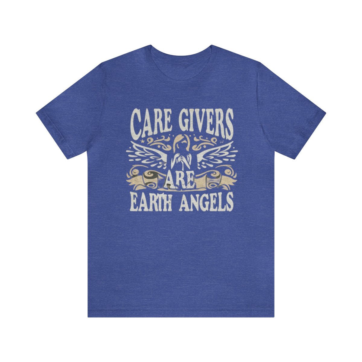 Caregivers Are Earth Angels Jersey Short Sleeve Tee - Soft & Versatile - Under the Stars Babe - underthestarsbabe