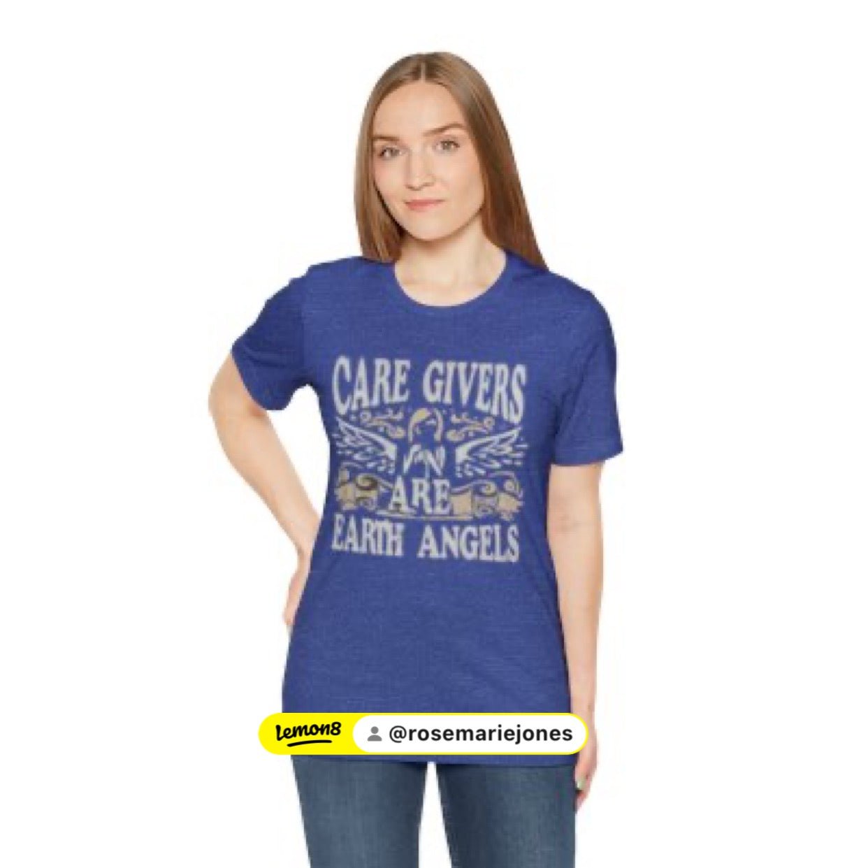Caregivers Are Earth Angels Jersey Short Sleeve Tee - Soft & Versatile - Under the Stars Babe - underthestarsbabe