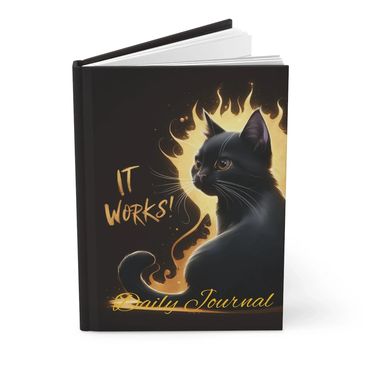 "It Works!" Cat Hardcover Journal | Manifestation & Creative - underthestarsbabe