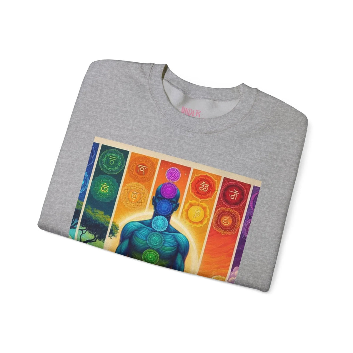 Chakra Meditation Crewneck Sweatshirt — 'Do You Know Your Colors?' - underthestarsbabe