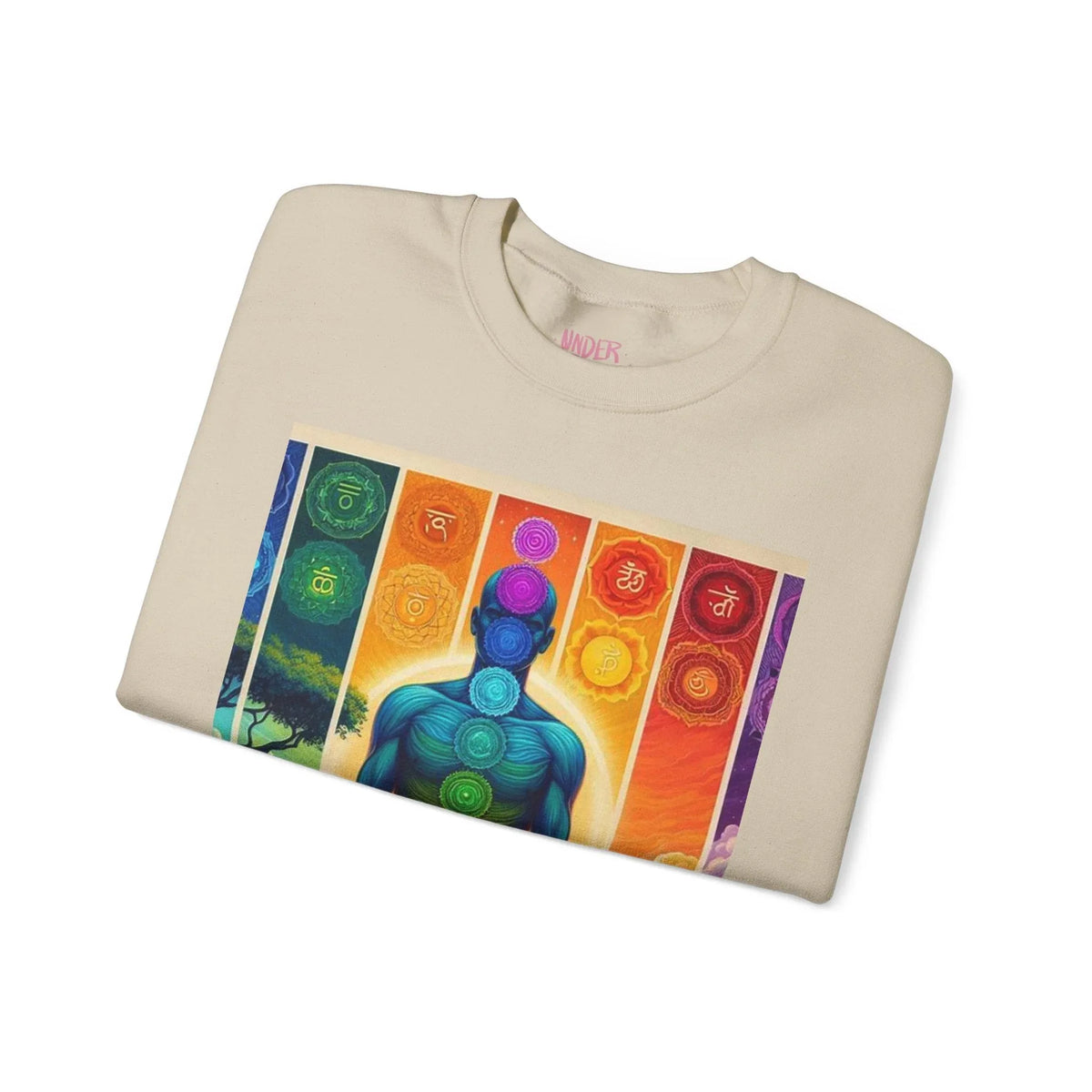 Chakra Meditation Crewneck Sweatshirt — 'Do You Know Your Colors?' - underthestarsbabe
