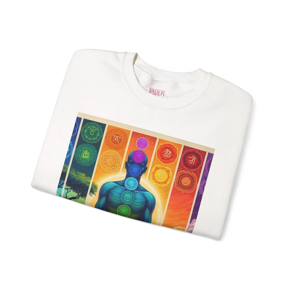 Chakra Meditation Crewneck Sweatshirt — 'Do You Know Your Colors?' - underthestarsbabe