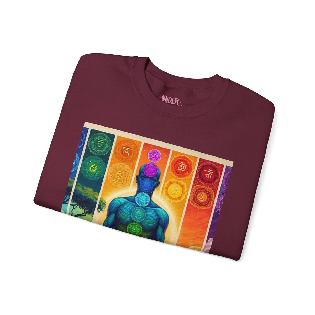 Chakra Meditation Crewneck Sweatshirt — 'Do You Know Your Colors?' - underthestarsbabe