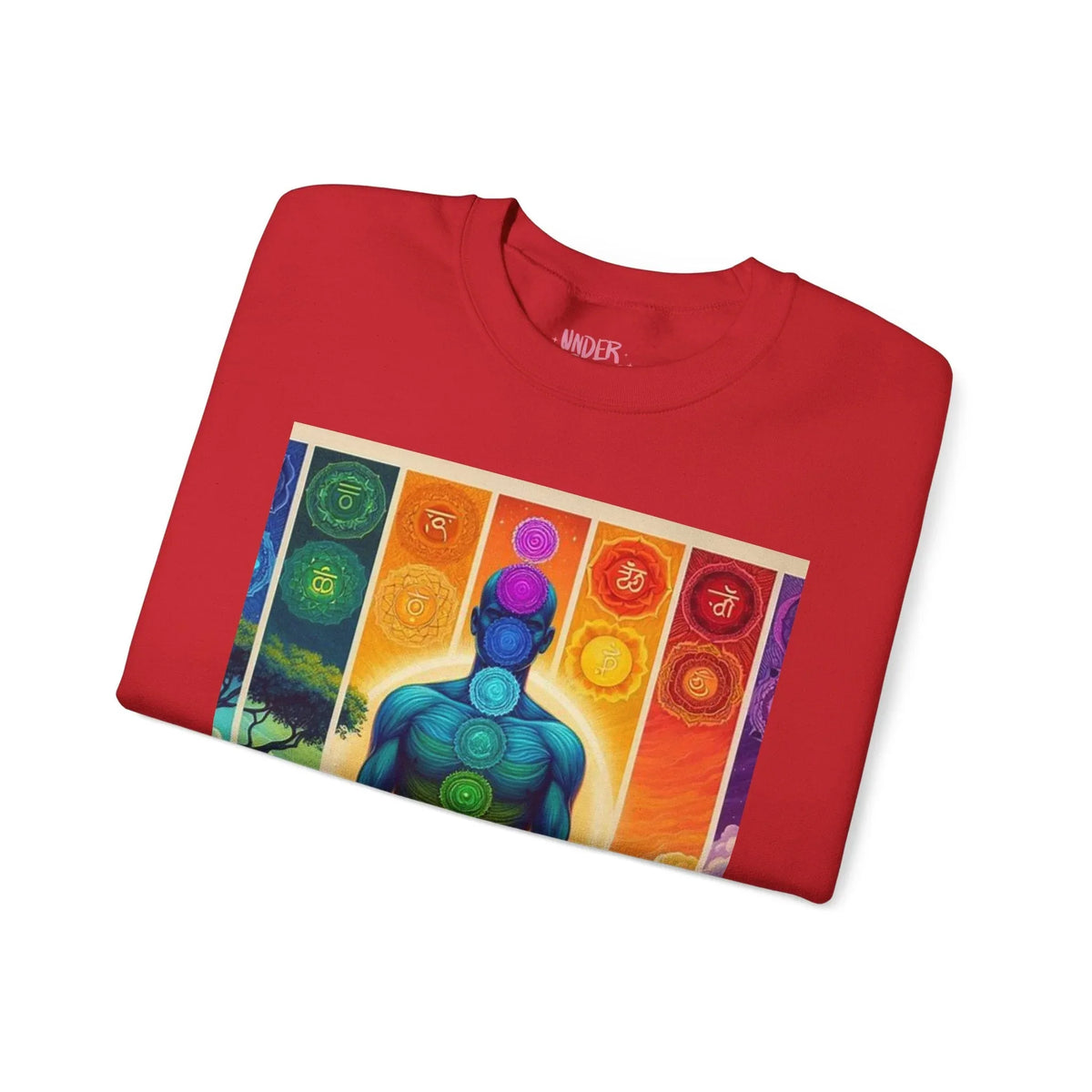 Chakra Meditation Crewneck Sweatshirt — 'Do You Know Your Colors?' - underthestarsbabe