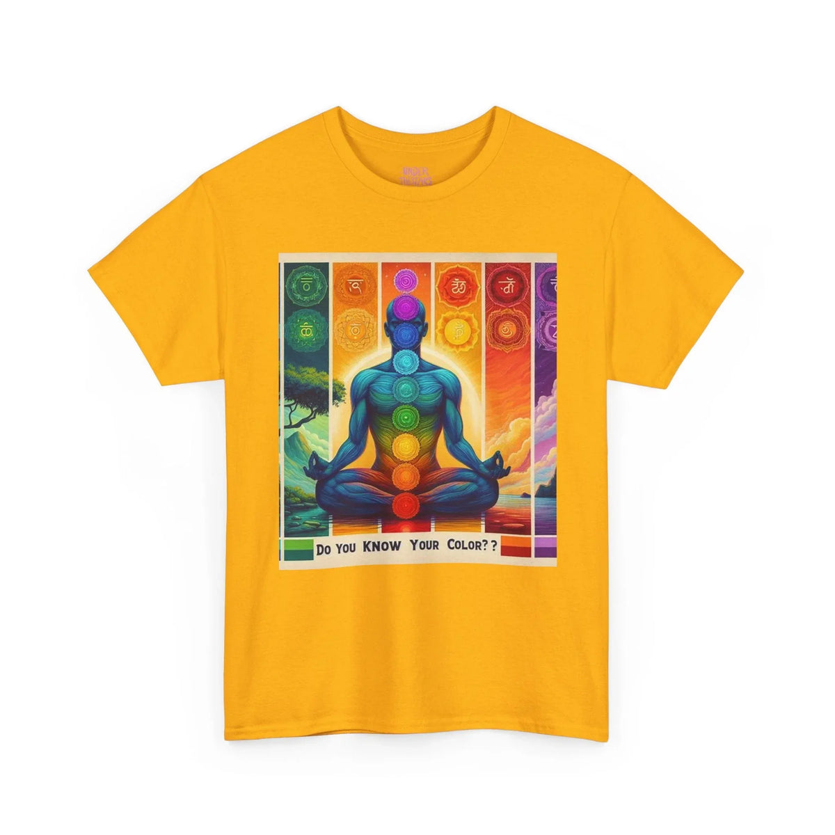 Chakra Meditation Tee — "Do You Know Your Colors?" Spiritual Yoga T-Shirt - underthestarsbabe