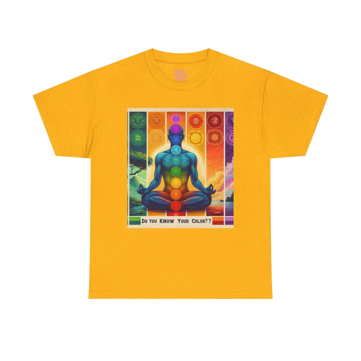 Chakra Meditation Tee — "Do You Know Your Colors?" Spiritual Yoga T-Shirt - underthestarsbabe